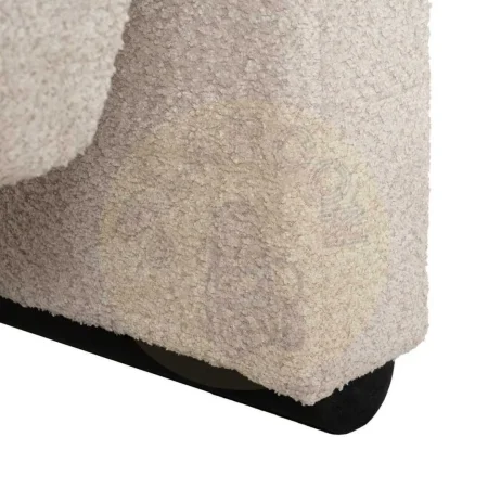 Sillón beige tapizado en tejido 100% poliéster con estructura de madera contrachapada 60x90x63cm - Ixia - 611320IX - foto-secundaria-9