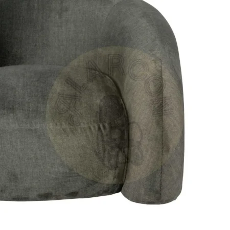 Sillón tapizado en tejido verde para salón con estructura de madera contrachapada y foam densidad 25kg 100x84x58cm - Ixia - 611325IX - foto-secundaria-3