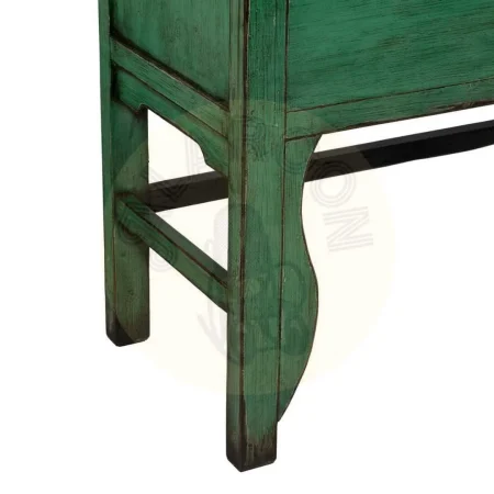 Armario verde en madera de pino reciclada y MDF con tiradores de cobre 83.50x45x195cm - Ixia - 611344IX - foto-secundaria-7