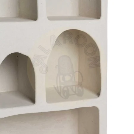 Estantería blanca en DM acabado poroso granulado con patas de 12cm 80x38x170cm - Ixia - 611345IX - foto-secundaria-3