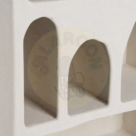 Estantería blanca en DM acabado poroso granulado con patas de 12cm 80x38x170cm - Ixia - 611345IX - foto-secundaria-4