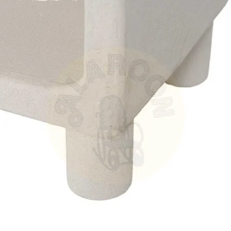 Estantería blanca en DM acabado poroso granulado con patas de 12cm 80x38x170cm - Ixia - 611345IX - foto-secundaria-9