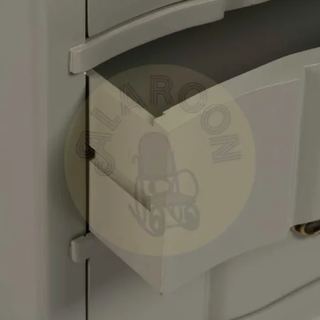 Mesita taupe en madera de abeto y DM con cajón 66x40x76cm - Ixia - 611393IX - foto-secundaria-4