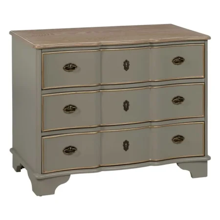 Cómoda taupe en madera de abeto y DM con cajones amplios 100x50x80cm - Ixia - 611394IX - foto-blanco