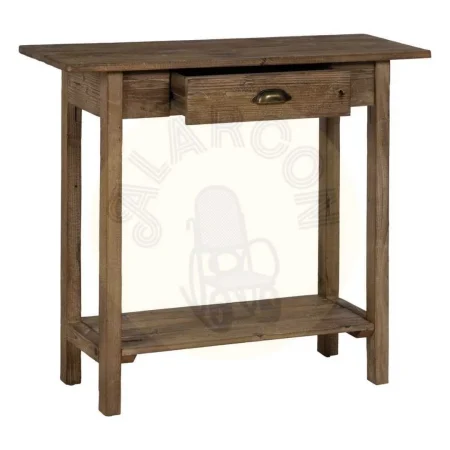 Consola de madera de abeto natural con cajón y hueco 90x34.50x81cm - Ixia - 611395IX - foto-secundaria-1