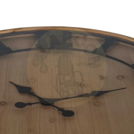 Mesa de centro reloj en DM y madera de abeto natural 80x80x36cm - Ixia - 611408IX - foto-secundaria-2
