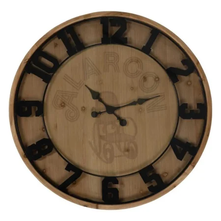 Mesa de centro reloj en DM y madera de abeto natural 80x80x36cm - Ixia - 611408IX - foto-secundaria-6