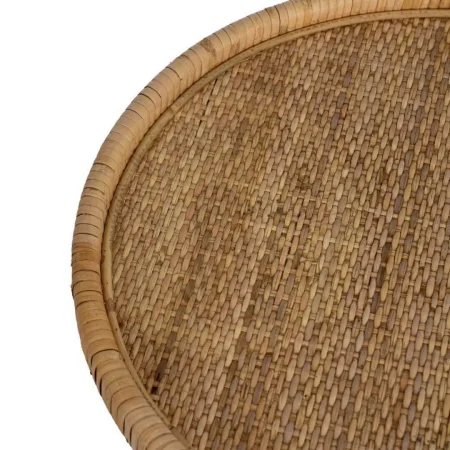 Mesa auxiliar en ratán natural para salón 45x45x56.50cm - Ixia - 611416IX - foto-secundaria-2