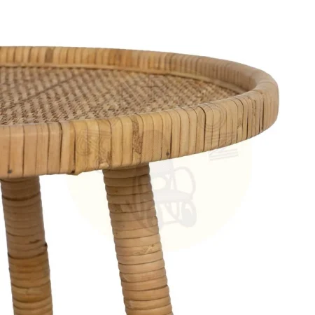 Mesa auxiliar en ratán natural para salón 45x45x56.50cm - Ixia - 611416IX - foto-secundaria-3