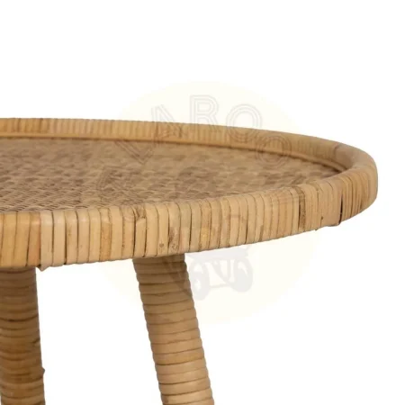 Mesa auxiliar en ratán natural para salón 60x60x71cm - Ixia - 611417IX - foto-secundaria-3