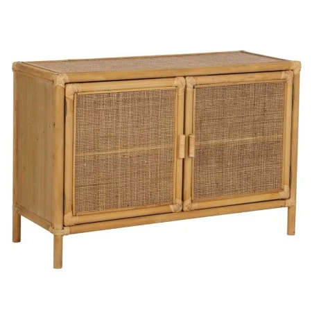 Mueble auxiliar de ratán natural para salón 97.50x40x65cm - Ixia - 611421IX - foto-blanco