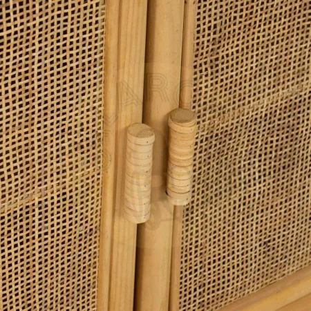 Mueble auxiliar de ratán natural para salón 97.50x40x65cm - Ixia - 611421IX - foto-secundaria-4