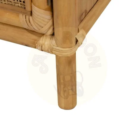Mueble auxiliar de ratán natural para salón 97.50x40x65cm - Ixia - 611421IX - foto-secundaria-7