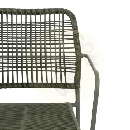Silla apilable verde de polietileno y acero para exterior 53x63x78cm - Ixia - 611561IX - foto-secundaria-3
