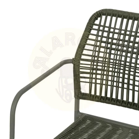 Silla apilable verde de polietileno y acero para exterior 53x63x78cm - Ixia - 611561IX - foto-secundaria-4