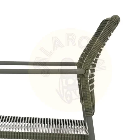 Silla apilable verde de polietileno y acero para exterior 53x63x78cm - Ixia - 611561IX - foto-secundaria-5