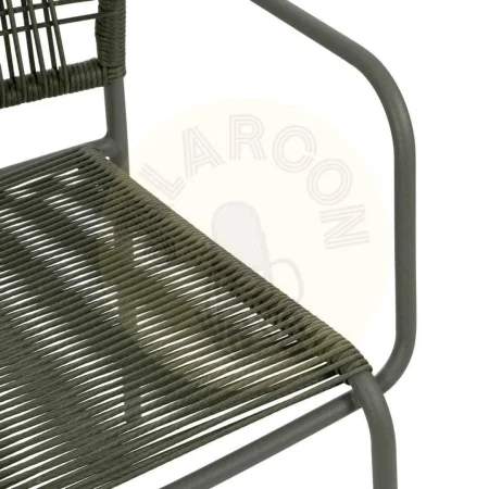 Silla apilable verde de polietileno y acero para exterior 53x63x78cm - Ixia - 611561IX - foto-secundaria-7