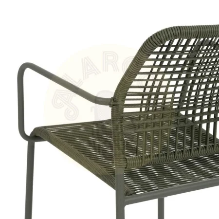 Silla apilable verde de polietileno y acero para exterior 53x63x78cm - Ixia - 611561IX - foto-secundaria-8