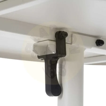 Mesa auxiliar plegable en acero blanco 70x70x72cm - Ixia - 611564IX - foto-secundaria-6