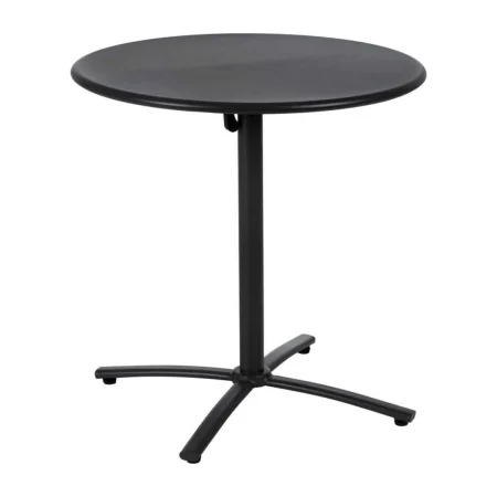 Mesa auxiliar plegable en acero color antracita 70x70x72cm - Ixia - 611565IX - foto-blanco