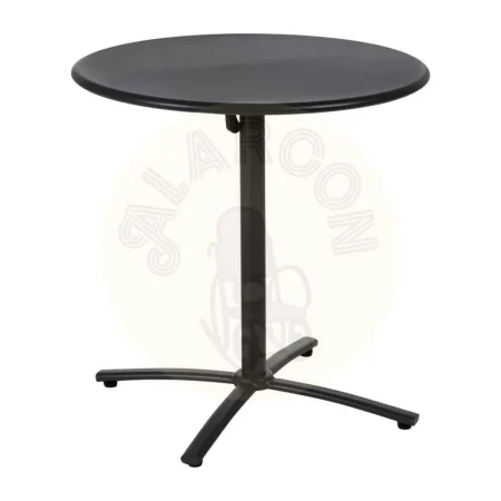 Mesa auxiliar plegable en acero color antracita 70x70x72cm - Ixia - 611565IX - foto-secundaria-1
