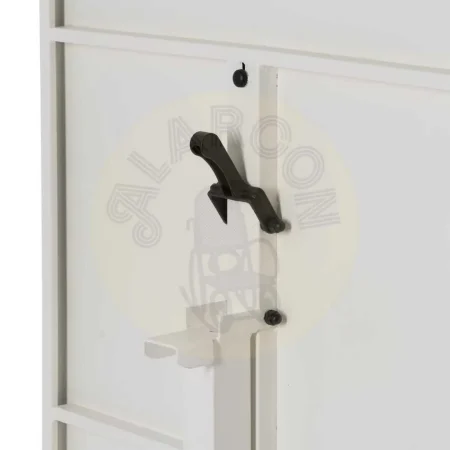 Mesa auxiliar plegable de acero blanco 70x70x74cm - Ixia - 611567IX - foto-secundaria-5