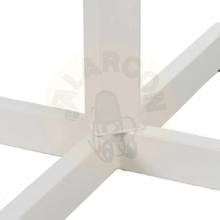 Mesa auxiliar plegable de acero blanco 70x70x74cm - Ixia - 611567IX - foto-secundaria-7