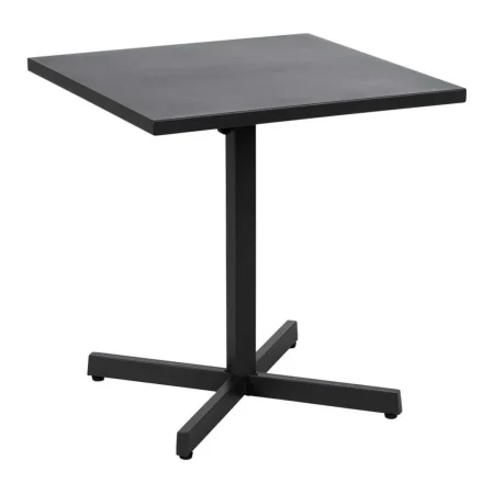 Mesa auxiliar plegable de acero color antracita 70x70x74cm - Ixia - 611568IX - foto-blanco