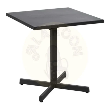 Mesa auxiliar plegable de acero color antracita 70x70x74cm - Ixia - 611568IX - foto-secundaria-1