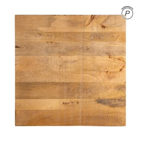 Tablero cuadrado para mesa en madera de mango superficie irregular natural 80x80x3cm - Ixia - 611701IX - foto-blanco