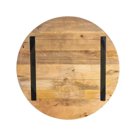 Tablero redondo en listones para mesa en madera de mango superficie irregular 80x80x3cm - Ixia - 611704IX - foto-secundaria-1