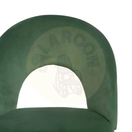 Silla tapizada verde en tejido con asiento en DM relleno de espuma y patas de metal 49x60x81cm - Ixia - 611792IX - foto-secundaria-3