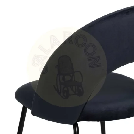 Silla tapizada en tejido azul con patas de metal estilo contract 49x60x81cm - Ixia - 611793IX - foto-secundaria-8