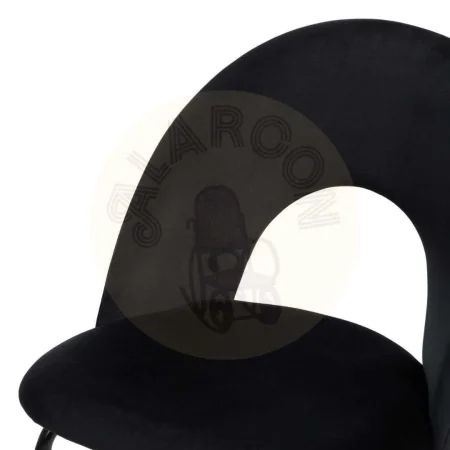 Silla tapizada en tejido negro con patas metálicas contract 49x60x81cm - Ixia - 611794IX - foto-secundaria-4