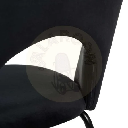 Silla tapizada en tejido negro con patas metálicas contract 49x60x81cm - Ixia - 611794IX - foto-secundaria-9