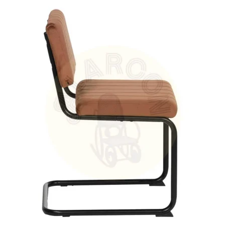 Silla terracota en tejido con patas de hierro y asiento en DM 48x56x82cm - Ixia - 611798IX - foto-secundaria-1