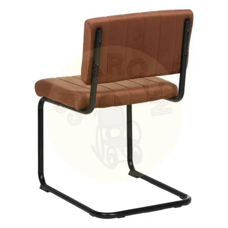 Silla terracota en tejido con patas de hierro y asiento en DM 48x56x82cm - Ixia - 611798IX - foto-secundaria-2