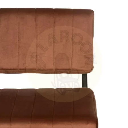 Silla terracota en tejido con patas de hierro y asiento en DM 48x56x82cm - Ixia - 611798IX - foto-secundaria-3