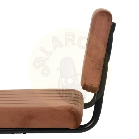 Silla terracota en tejido con patas de hierro y asiento en DM 48x56x82cm - Ixia - 611798IX - foto-secundaria-5