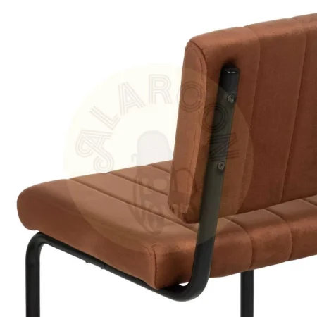Silla terracota en tejido con patas de hierro y asiento en DM 48x56x82cm - Ixia - 611798IX - foto-secundaria-6