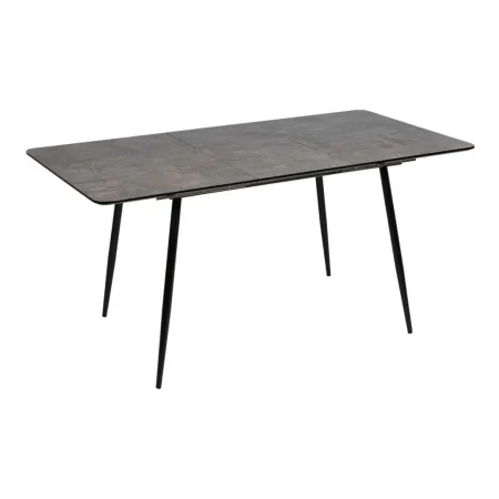 Mesa extensible gris con tablero en DM y patas de hierro 120x80x75cm - Ixia - 611806IX - foto-blanco