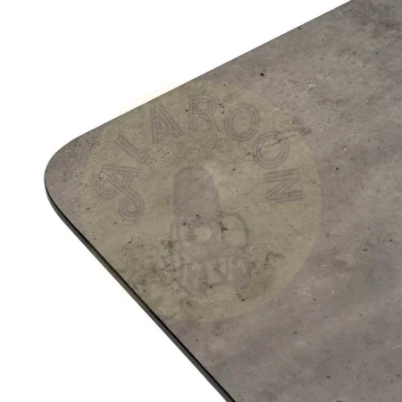 Mesa extensible gris con tablero en DM y patas de hierro 120x80x75cm - Ixia - 611806IX - foto-secundaria-2