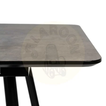 Mesa extensible gris con tablero en DM y patas de hierro 120x80x75cm - Ixia - 611806IX - foto-secundaria-4
