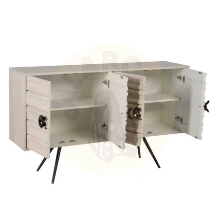 Aparador blanco rozado en madera de mango y hierro - Ixia 152x41x92cm - Ixia - 612091IX - foto-secundaria-1