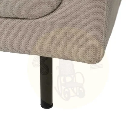 Sofá 3 plazas en tejido taupe con estructura metálica y 2 cojines desenfundables 216x86x90cm - Ixia - 612097IX - foto-secundaria-10