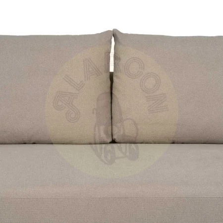 Sofá 3 plazas en tejido taupe con estructura metálica y 2 cojines desenfundables 216x86x90cm - Ixia - 612097IX - foto-secundaria-4