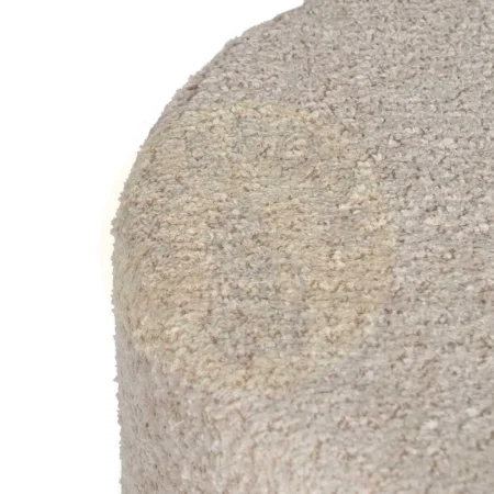 Puf beige tapizado en tejido con estructura metálica para salón 41x41x44cm - Ixia - 612102IX - foto-secundaria-1