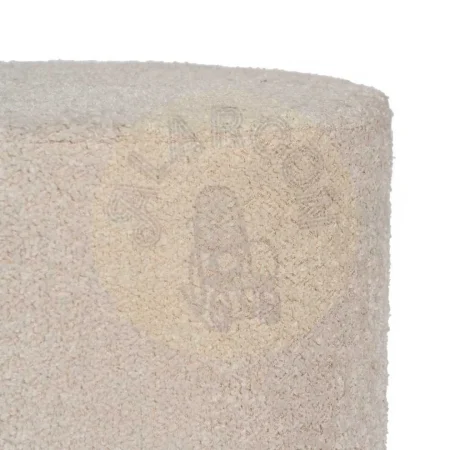 Puf beige tapizado en tejido con estructura metálica para salón 41x41x44cm - Ixia - 612102IX - foto-secundaria-3