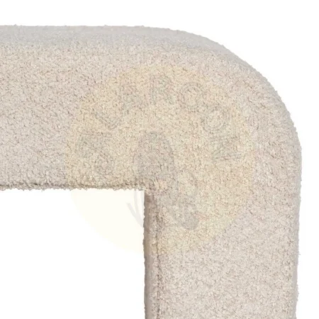 Taburete beige tapizado en tejido con estructura de madera 67x48x47cm - Ixia - 612106IX - foto-secundaria-2