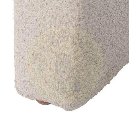 Taburete beige tapizado en tejido con estructura de madera 67x48x47cm - Ixia - 612106IX - foto-secundaria-4